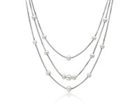 Collana Miluna Donna I Gioielli Di Miss Italia in Argento Perla PCL6626